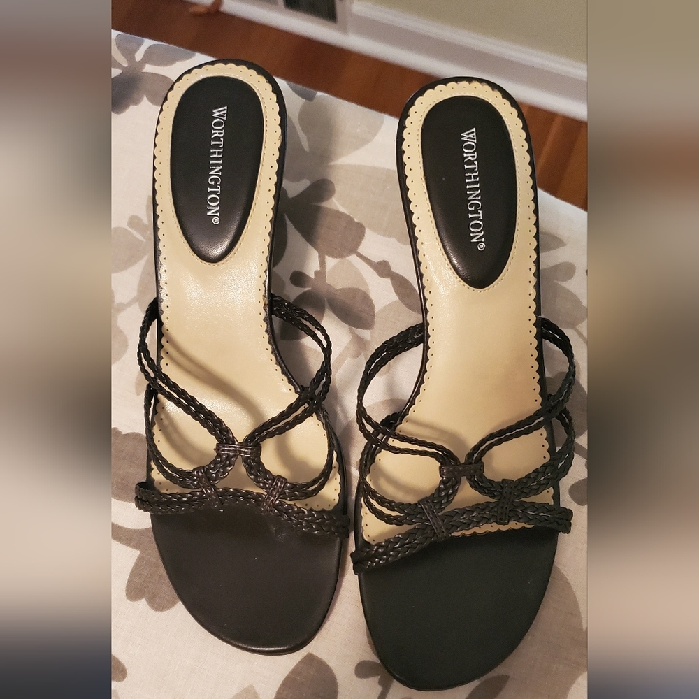 Worthington Jennifer brown heeled sandals, size 7.5M